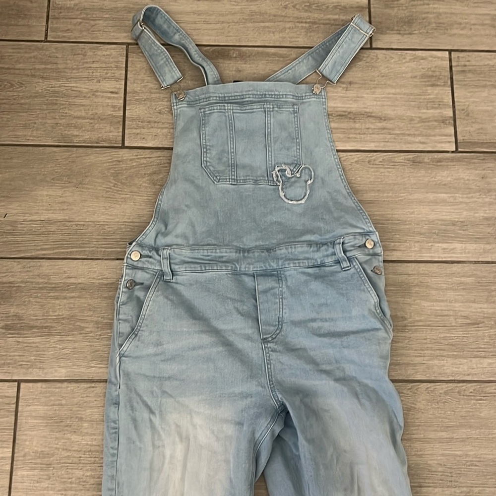 Disney Her Universe Mickey Mouse Light Denim Overalls Size Small